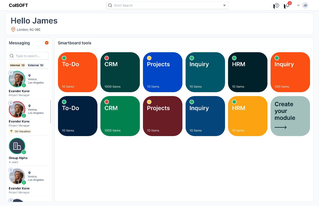 chat+crm screen